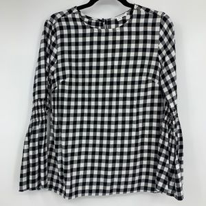 Beach lunch lounge small blouse buffalo check warm